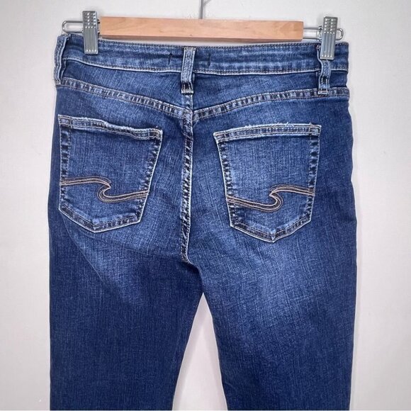 SILVER Jeans Aiko Slim Boot Mid Dark Wash Size  25 - Picture 6 of 10